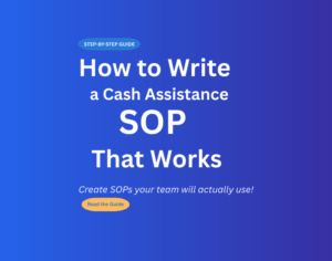 How to Write a Cash Assistance SOP